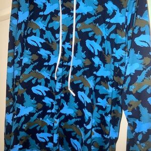 VEVO Blue,Black and Green Camouflage Hoodie 2pc